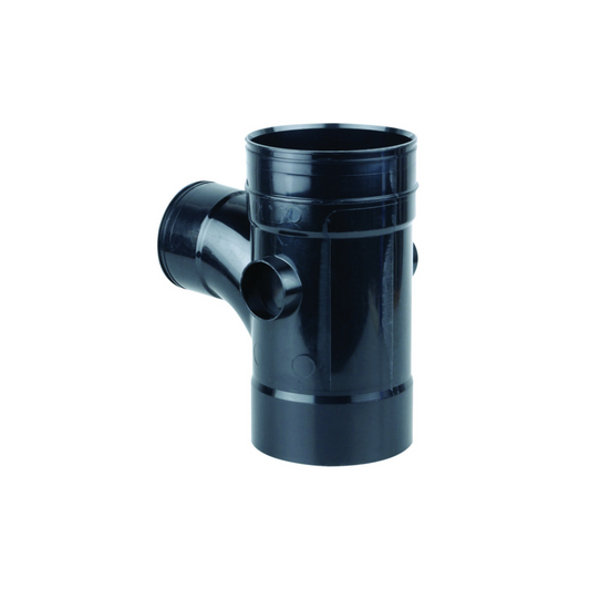 160mm x 110mm Osma Soil Solvent Weld Unequal Single Branch 87.5 Degree - Wavin (Black) - 6S498B