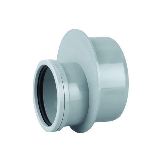 160mm x 110mm OsmaSoil Ring-Seal Single Socket Reducer - Wavin (Grey) - 6S099G