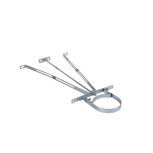 Wavin OsmaSoil Adjustable Socket Bracket & Brace Assembly (Grey) 110mm - 4S085G