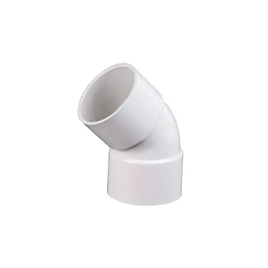 Wavin Osma MuPVC Solvent‑Weld Waste Bend (White) 45° 40mm – 5M163W