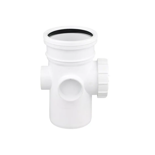 Wavin OsmaSoil Ring Seal Bossed Access Pipe (White) 110mm - 4S274W