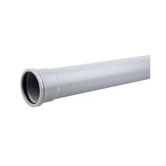 Wavin OsmaSoil Ring Seal Single Socket Pipe (Grey) 110mm 2.5m - 4S050G