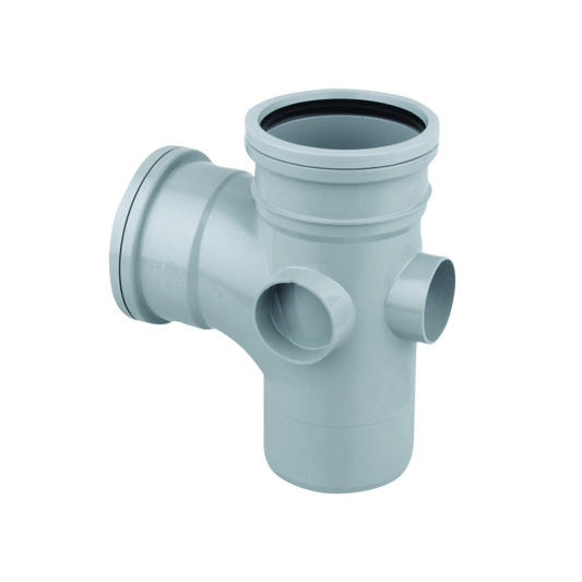 160mm x 87.5° OsmaSoil Single Socket Branch - Wavin (Grey) - 6S190G
