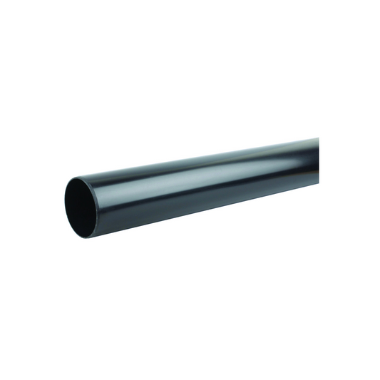 160mm x 4M Osma Soil Plain Ended Pipe - Wavin (Black) - 6S074B