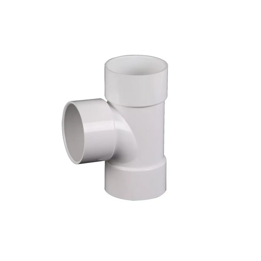 Wavin Osma MUPVC Solvent‑Weld Waste Tee (White) 87.5° 32 mm – 4M190W
