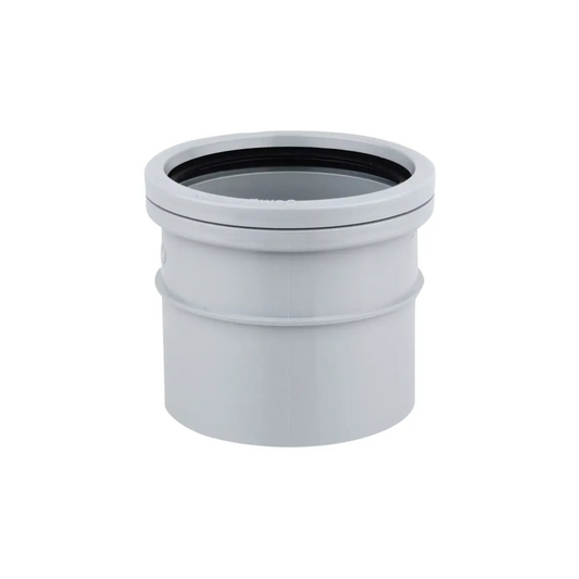 Wavin OsmaSoil Single Socket Coupler (Grey) 110 mm – 4S124G