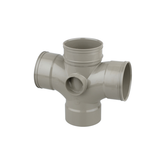 Wavin Osma Soil Solvent Weld System Branch Double (Olive) 110mm - 4S430E