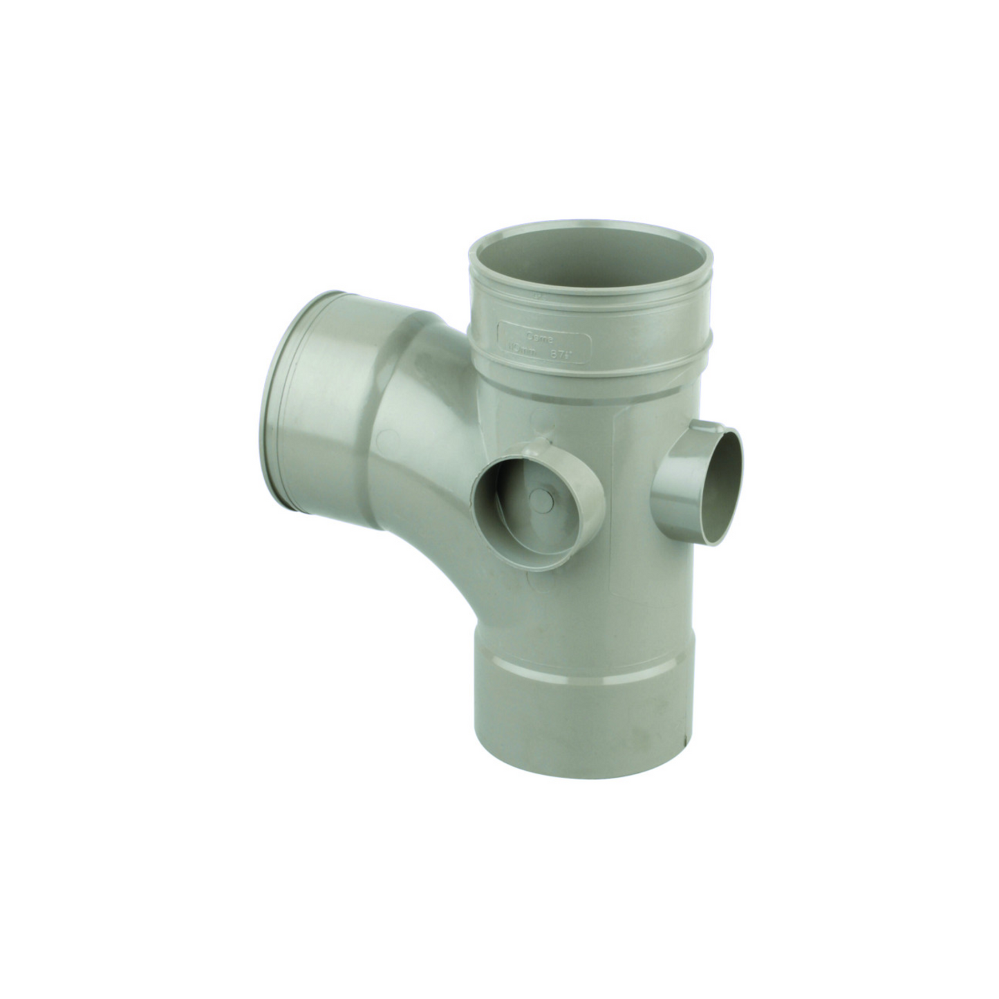 110mm Osma Soil Double Solvent Weld Single Branch 87.5 Degree - Wavin (Olive) - 4S490E