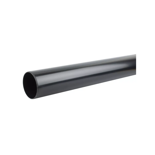 Wavin OsmaSoil Plain Ended Pipe (Black) 110mm x 3m - 4S073B