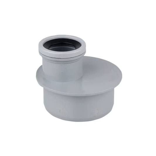 Wavin OsmaSoil Ring Seal Single Socket Reducer (Grey) 110mm × 50mm - 4S096G