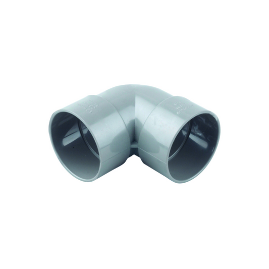 50mm Osma Weld Waste Knuckle Bend 90 Degree - Wavin (Grey) - 2Z160G