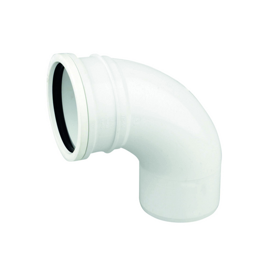 Wavin OsmaSoil Ring-Seal Single Socket Bend (White) 110mm x 87.5° - 4S161W
