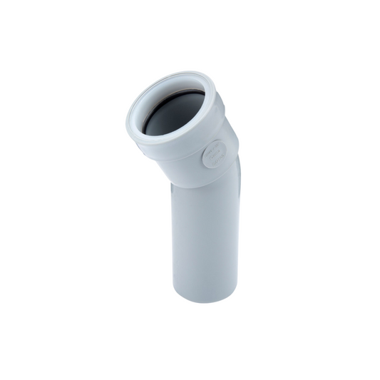 40mm Osma Waste Push-Fit Spigot Bend 30 Degree - Wavin (Grey) - 5W166G