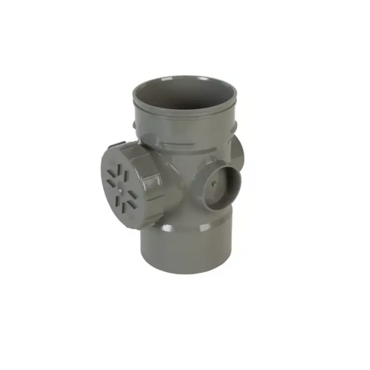 Wavin Osma Bossed Access Pipe E D/SW (Grey) 110mm – 4CS474SE