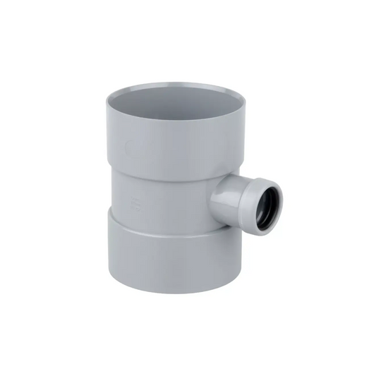 Wavin OsmaSoil Ring Seal Double Socket Bossed Pipe (Grey) 110 mm 40mm - 4S584G