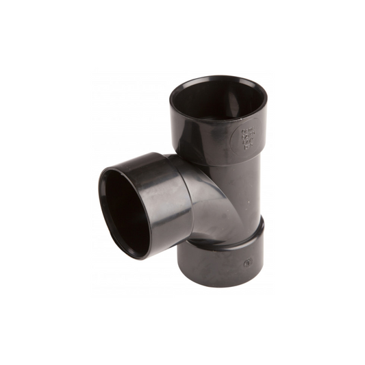 40mm Osma Weld Waste Tee 87.5 Degree - Wavin (Black) - 5Z190B