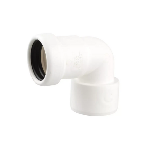 50 × 40 mm 90° OsmaSoil All Fit Reduction Bend - Wavin (White) - 2S355W