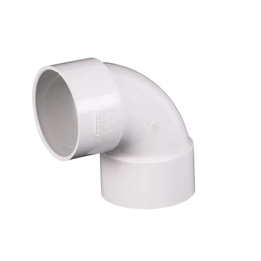 Wavin Osma MuPVC Solvent‑Weld Waste Bend (White) 87.5° 40mm – 5M161W