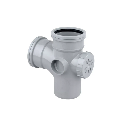 Wavin OsmaSoil S/S Access Branch (Grey) 87.5° 110mm - 4S502G