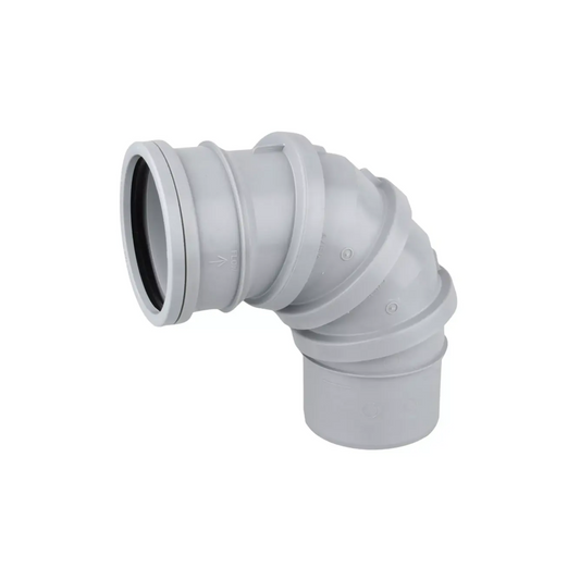 Wavin OsmaSoil Adjustable Bend Ring Seal (Grey) 90° 110mm - 4S179G