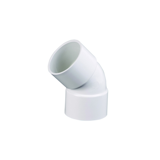50mm Osma Waste Bend 45Degree - Wavin (White) - 2M163W