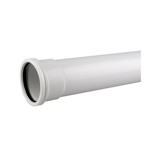 Wavin OsmaSoil Ring‑Seal Single‑Socket Pipe (White) 110mm 4m - 4S044W