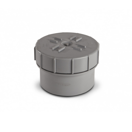 110mm OsmaSoil Solvent Weld Access Plug - Wavin (Grey) - 4S492G