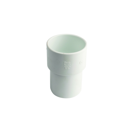 32mm Osma Weld Waste Straight Adaptor - Wavin (White) - 4Z120W