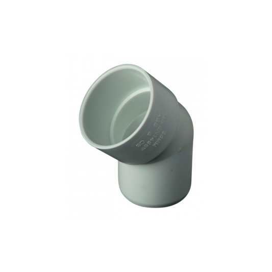 32mm Osma Weld Waste Male/Female Bend 45 Degree - Wavin (White) - 4Z263W