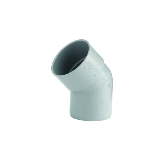40mm Osma Weld Waste Male/Female Bend 45 Degree - Wavin (Grey) - 5Z263G