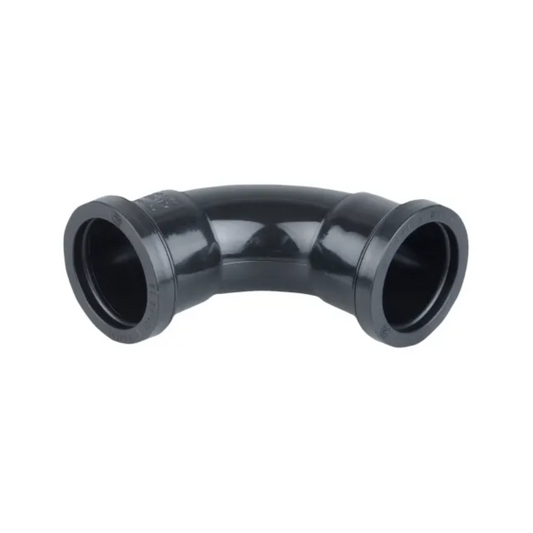 87.5° x 40 mm Osma Push‑Fit Waste Bend - Wavin (Black) – 5W161B