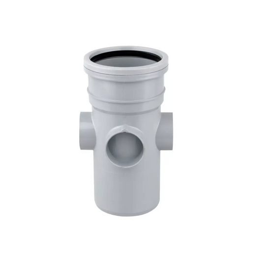 Wavin OsmaSoil Ring Seal Bossed Pipe (Grey) 110mm- 4S589G