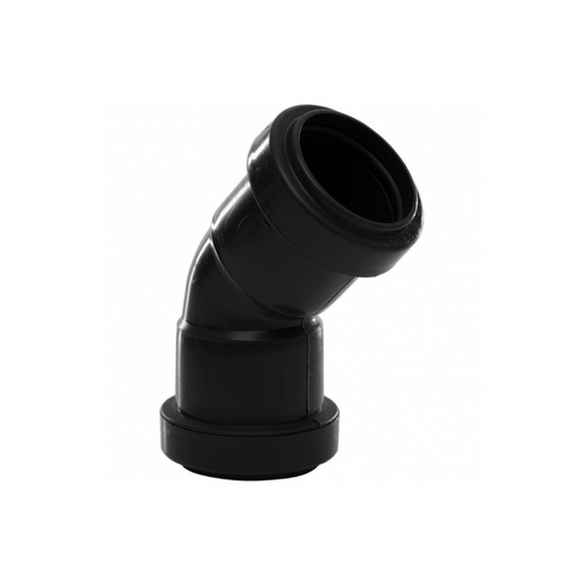 Polypipe Push-Fit Waste Obtuse Bend (Black) 32mm x 45° - WP17B