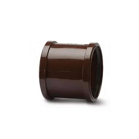 Polypipe Ring Seal Soil Double Socket (Brown) 110mm - SH44BR