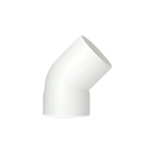 Polypipe System 2000 Offset Bend Solvent Spigot Socket (White) 110mm x 135° - SB404W