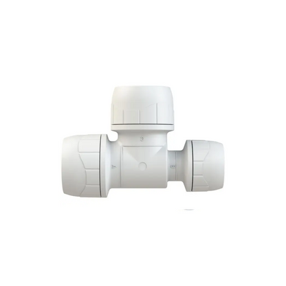 Polypipe Polyplumb Enhanced End Reducing Tee 22mm x 15mm x 22mm - PB1422EW