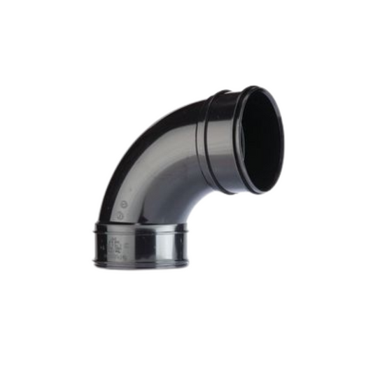 Polypipe System 2000 Bend Double Socket (Black) 110mm x 92.5°- SWB22B