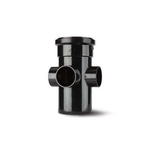 Polypipe Polysoil Ring Seal Boss Pipe 3-Way Single-Socket (Black) 110mm - SJ454B
