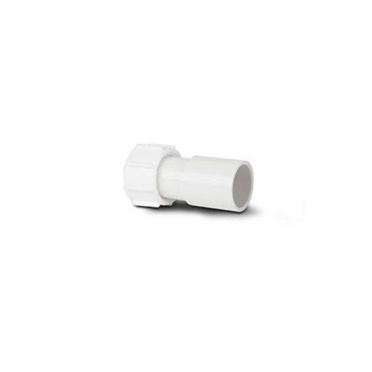 Polypipe Solvent Weld Overflow Straight Adaptor (White) 21.5mm - NS47W