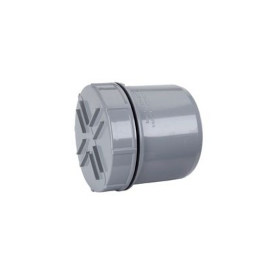 Polypipe Soil Screwed Access Cap Spigot Tail (Grey) 110mm - SA62G