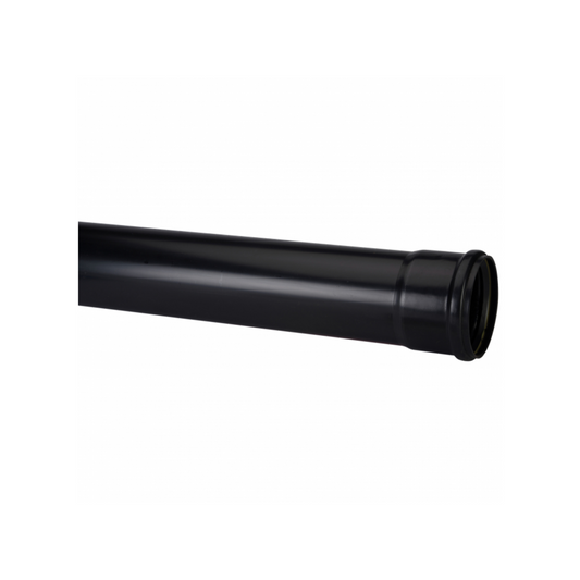 Polypipe PolySoil Single Socket Pipe (Black) 110mm x 4m - SP440B
