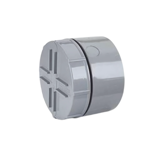 Polypipe Screwed Access Cap Socket Tail (Grey) 110mm - SA63G
