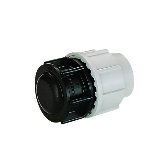 Plasson 25mm End Plug Mechanical Compression - (Line 7 Grey) - PL071200025