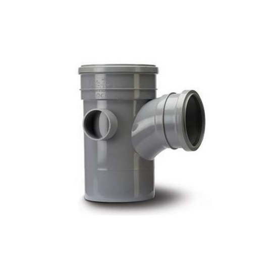 Polypipe PolySoil Unequal Single Branch (Grey) 160mm x 92.5° - ST604G