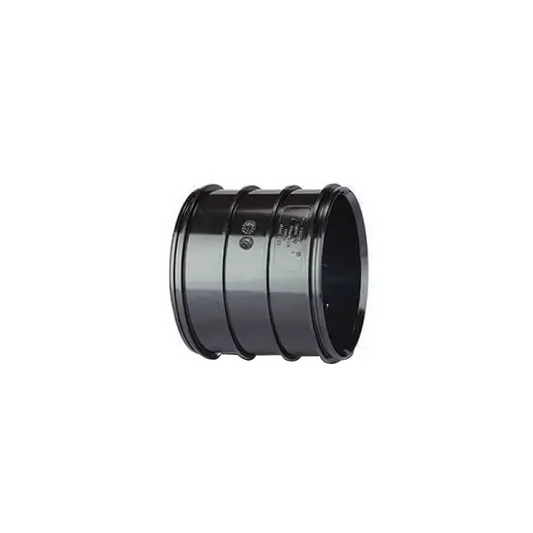 Polypipe System 2000 Double Socket Coupler (Black) 110mm - SWH16B