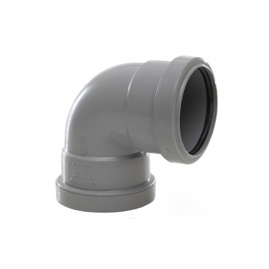 Polypipe Waste Push-Fit Knuckle Bend (Grey) 50mm x 90° - WP64G