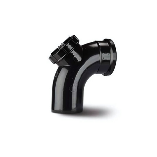 Polypipe Polysoil Access Bend Single Socket (Black) 110mm x 92.5° - SB413B