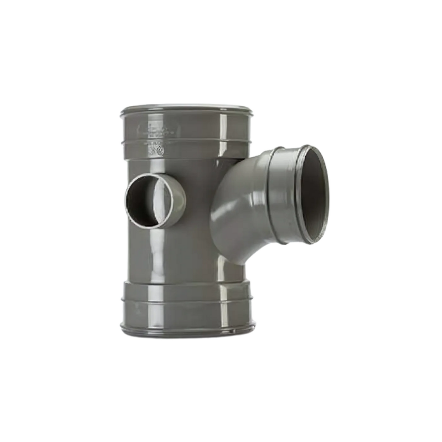 Polypipe System 2000 Single Branch Triple Socket (Grey) 3in/82mm x 92½° - SWT73SG