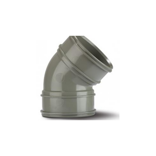 Polypipe System 2000 Solvent Bend Double Socket 82mm x 135° (Grey) - SWB48SG