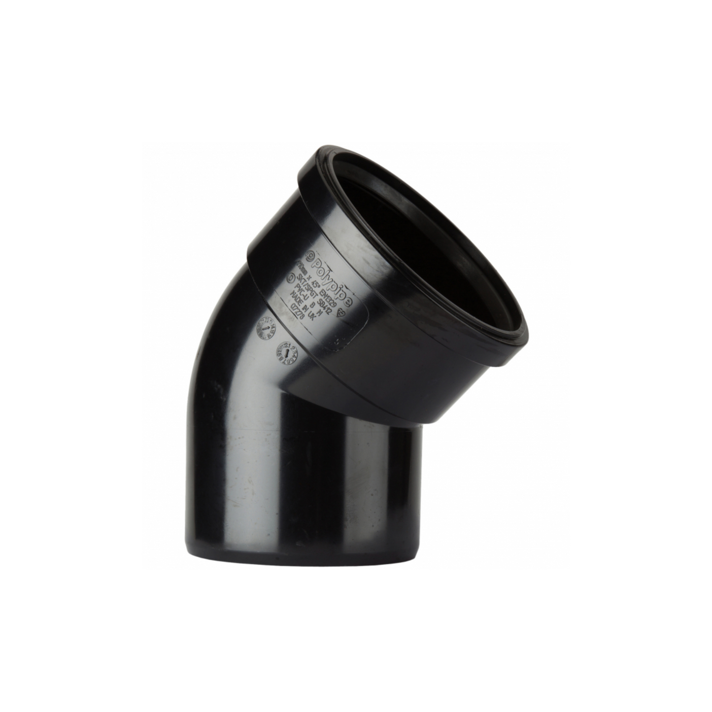 Polypipe PolySoil Single Socket Bend (Black) 110mm x 135° - SB412B